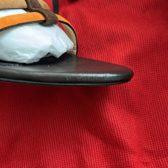 Carolina Herrera Suede Leather Colorblock Brown Heels